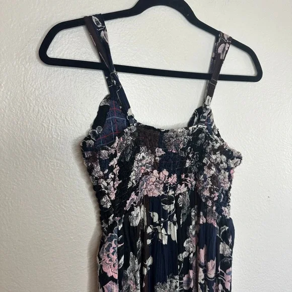 NWT Free People Melrose Wide Leg Jumpsuit Size XS Floral Print Smocked Waist - Picture 8 of 8